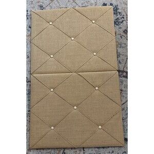 Lot 2 Burlap Bulletin Board Rustic Cork Board Wall Organizer Memo Display Board